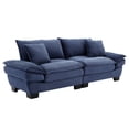 thumbnail image 5 of Corduroy Sofa Sleeper Couch Loveseat Sofa with Pillows Comfy Upholstered Deep Seat Sofa for Bedroom,Living Room,Office,Dorm-Blue Corduroy, 5 of 9