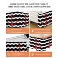 thumbnail image 6 of Red Nautical Bed Skirt California King Size 18&nbsp;Inch Drop, Anchor Navy Blue Wavy Stripes Wrap Around Dust Ruffle Bedskirts, Wrinkle & Fade Resistant Easy Fit Bedskirt with Adjustable Elastic, 6 of 8