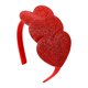 thumbnail image 1 of Diadema con purpurina roja y rosa en forma de corazón, accesorios brillantes y bonitos para el cabello, para cumpleaños, bodas, fiestas y disfraces., 1 of 8