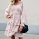 thumbnail image 3 of Vestidos de noche estampados florales Slim Fit Lady Comfy Ruffle Trim Streetwear Suit Hugtrwg Para estrenar, 3 of 7