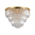 thumbnail image 4 of Modern Crystal Chandeliers Gold 19.7” Round Chandelier for Dining Room 4 Tire Ceiling Pendant Light Fixture Raindrop Luxury Gold Flush Mount Chandelier for Entryway Living Room, 4 of 9