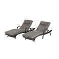 thumbnail image 2 of 77'' Long Outdoor Reclining Chair Set of 2, Patio Wicker Chaise Lounges with 5-Level Adjustable Backrest & Thick Cushions for Poolside Deck, Dark Gray, 2 of 9