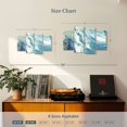 thumbnail image 3 of Elephant Stock Abstract Cloud Wall Art - Horizontal Multi Panel Canvas - Living Room Wall Decor - Abstract Multi Panel - Blue And White Decor - 24" x 14", 3 of 4