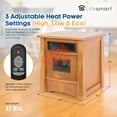 thumbnail image 3 of Lifesmart  New 8 Element Infrared Wood Cabinet Heater, LS-8WIQH-LB-IN, 3 of 12