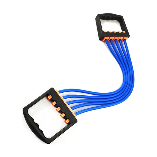 Greeniant Expansor de pecho, extractor de músculos, banda elástica, ejercitador de pecho, equipo de Fitness fino, práctico, 5 suministros de Accesorios para máquinas de ejercicios Azul