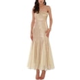 thumbnail image 1 of INSPIRE CHIC Vestido de cóctel de lentejuelas para mujer Maxi de un solo hombro estilo sirena para fiestas de graduación y bodas L Champagne, 1 of 6