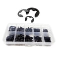 thumbnail image 2 of Anillo de hebilla en forma de E de 580 Uds. Con caja de almacenamiento, conjunto surtido, sujetadores resistentes M1.5 M2.5 5 M4 M5 M6 M8 M10, conjunto de anillo de seguridad de apertura Negro shamjiam Anillo de retención externo, 2 of 8
