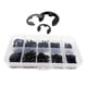 thumbnail image 2 of Anillo de hebilla en E 580x Durable 10 tamaños con sujetadores de caja de almacenamiento Abrazaderas de retención externas Arandela de anillo Apertura Anillo de seguridad Juego Negro Baoblaze Anillo de retención externo, 2 of 8