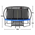 thumbnail image 2 of Leumius 14FT Trampoline with Basketball Hoop,Outdoor Pumpkin Recreational Trampolines with Ladder,Heavy-Duty Trampoline with Safety Enclosure for Kids and Adults,Blue, 2 of 9