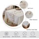thumbnail image 5 of Mantel de lino de algodón para mesa de comedor, cocina de granja, mantel rectangular, cubierta para mesa de centro, beige, flor de café, 55x55 pulgadas, 5 of 5