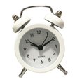 thumbnail image 1 of Despertador Zulema Reloj despertador de escritorio campana gemela blanco, 1 of 5