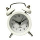 thumbnail image 1 of Despertador Zulema Reloj despertador de escritorio campana gemela blanco, 1 of 5