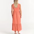 thumbnail image 5 of RYKJLWY Wedding Guest Dresses for Women Summer Summer Casual Sleeveless Crewneck Sundress Aline Flowy Tiered Maxi Long Beach Dress Vacation Outfits Wedding Guest Dresses (Red2,S), 5 of 9