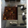 thumbnail image 1 of DEYOU Old Library Books Bookshelf Series Design Area Rugs 4 x 5ft Floor Carpet Mat for Living Dinning Room Bedroom Kitchen Hallway Office Decor, 1 of 6