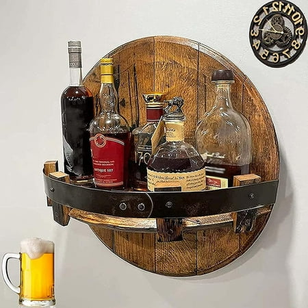 Hand Crafted Liquor Bottle Display - Wall Mounted Wine Rack,Wall