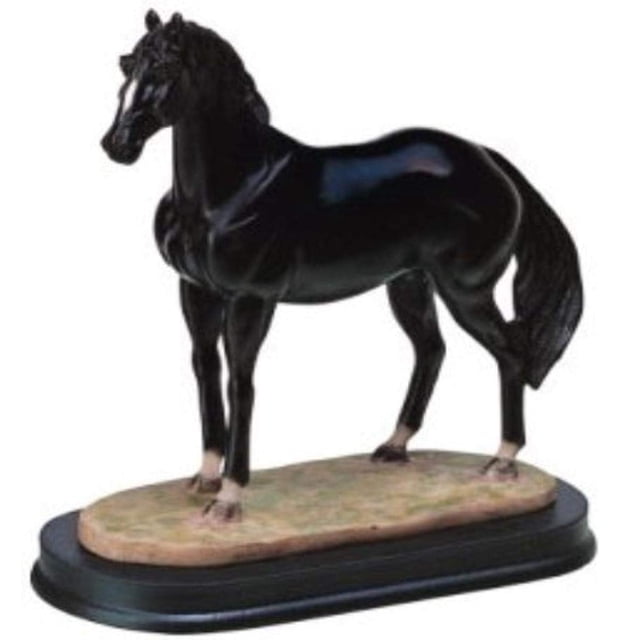 George S. Chen Imports SS-G-11405 Colección de caballos Figura de caballo negro Decoración coleccionable