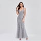 thumbnail image 2 of Vestido de noche con escote en V, tul bordado con lentejuelas, vestido de fiesta de sirena sexy, vestido formal para mujer, 2 of 6