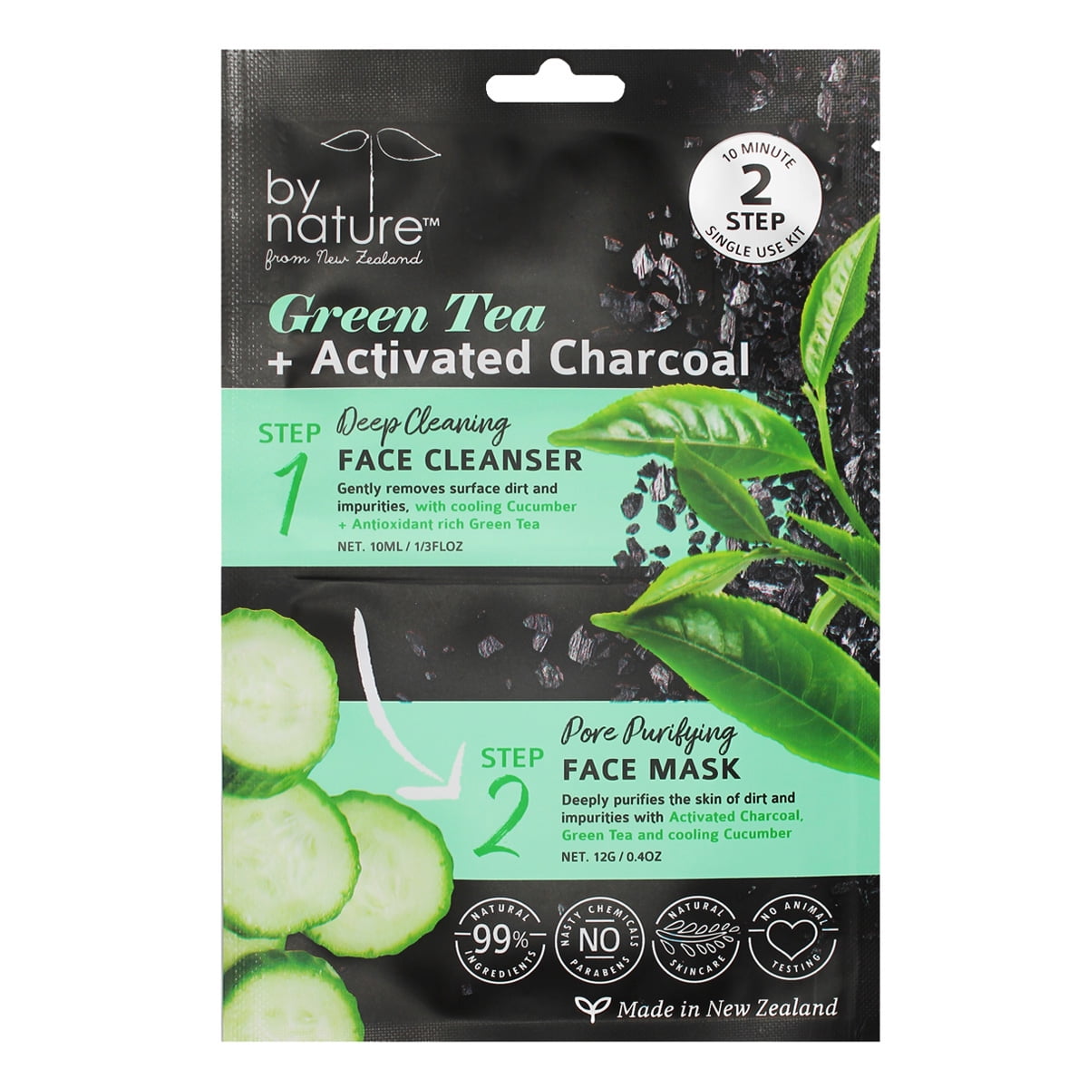 By Nature Green Tea Mask, 2 Piece