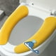 thumbnail image 5 of Funda de asiento de inodoro gruesa y cálida de felpa, cojín suave para asiento de inodoro, calentador de baño, 5 of 5