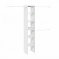 thumbnail image 2 of Furinno Fano Clothing & Closet Storage Organizer Shelf Tower with 3 Hanging Bars, White, 2 of 5