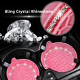 thumbnail image 4 of 2 Pack Pink Bling Car Cup Holder Coasters with Non-Slip Base Coaster Universal, 4 of 7