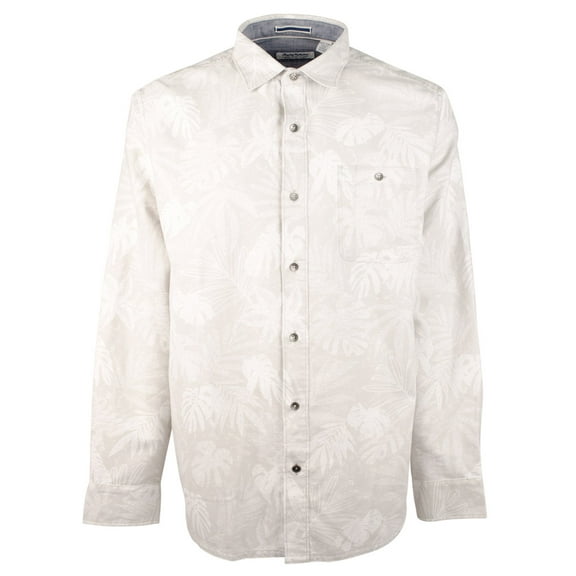 Tommy Bahama Men's Big & Tall Canyon Beach Cloudy Fronds Flannel Shirt 2XLT Asheen