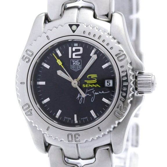 Pre-Owned TAG HEUER Link Ayrton Senna LTD Edition Quarztz Watch WT141N Polished