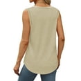 thumbnail image 5 of BLVB Womens Tank Tops Loose Crew Neck Summer Top Dressy Casual Sleeveless Basic Tunic Shirts with Pocket, 5 of 6