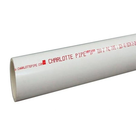 Charlotte Pipe 4880555 2 in. Dia. x 5 ft. Plain End Schedule 40 Pipe  280 PSI