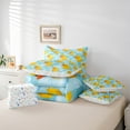 thumbnail image 6 of jejeloiu Cute Rubber Ducks 7 Pieces Bedding Comforter Set,Abstract Geometric Check Full Bedding Set,Cartoon Animal Fitted Sheet Flat Sheet For Kids,Luxury Bedroom Decor Reversible, 6 of 8