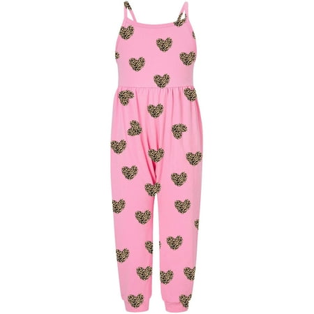 

FRSASU Kids Jumpsuit Clearance Baby Girls Sleeveless Floral Print One Piece Strap Romper Jumpsuit