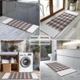 thumbnail image 2 of Brown and White Checkerboard Checkered Pattern Kitchen Rug Mat,Kitchen Runner Rugs Non Skid Washable,Decorative Kitchen Floor Mats for Kitchen,Sink,Laundry,17"X47", 2 of 5