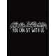 thumbnail image 2 of You Can Sit with Us" Graphic Tee for Women - Casual & Sporty Round Neck Short Sleeve, Comfortable Summer Top in Black with Inspirational Print, Polyester-Spandex Blend, Machine Washable, Casual Attir, 2 of 6