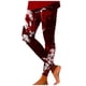 thumbnail image 1 of MKLEKYY Leggings de yoga con estampado rojo informal para mujer, 1 of 3