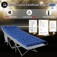 thumbnail image 6 of Folding Camping Cot with Pillow, 75" x 28" Heavy Duty Folding Bed Cot with Carry Bag for Traveling Camp, 6 of 8