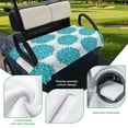 thumbnail image 5 of Golf Cart Seat Covers for 2 Seater,Turquoise Dahlia Microfiber Cart Seat Towel Blanket,Country Gray Abstract Floral Flowers Absorbent Breathable Non Slip Bench Seats Protector for Golf Course 51"x31", 5 of 9