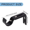 thumbnail image 3 of Clearance! Adjustable Curtain Rod Brackets 1 Pack Heavy Duty Drapery Rod Holders Hardware Window Curtain Rod Support Hanger for 1 Inch Rod with Installation Screws (Black) One Size Black, 3 of 7