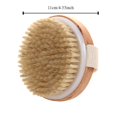 thumbnail image 1 of Cepillo de ducha portátil de mano, cepillo de cerdas para el cuerpo de piel seca y húmeda de madera Natural, cepillo suave para SPA, masajeador de baño, 1 of 5