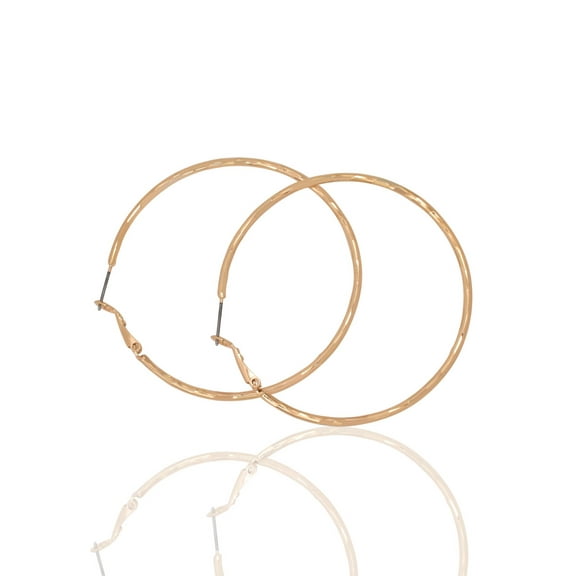 Stellar Women's 2" Jagged Hoop Earrings Jewelry, Gold