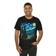 thumbnail image 4 of Unisex Van Gogh Starry Night Halloween Witch Cotton Shirt, 4 of 7