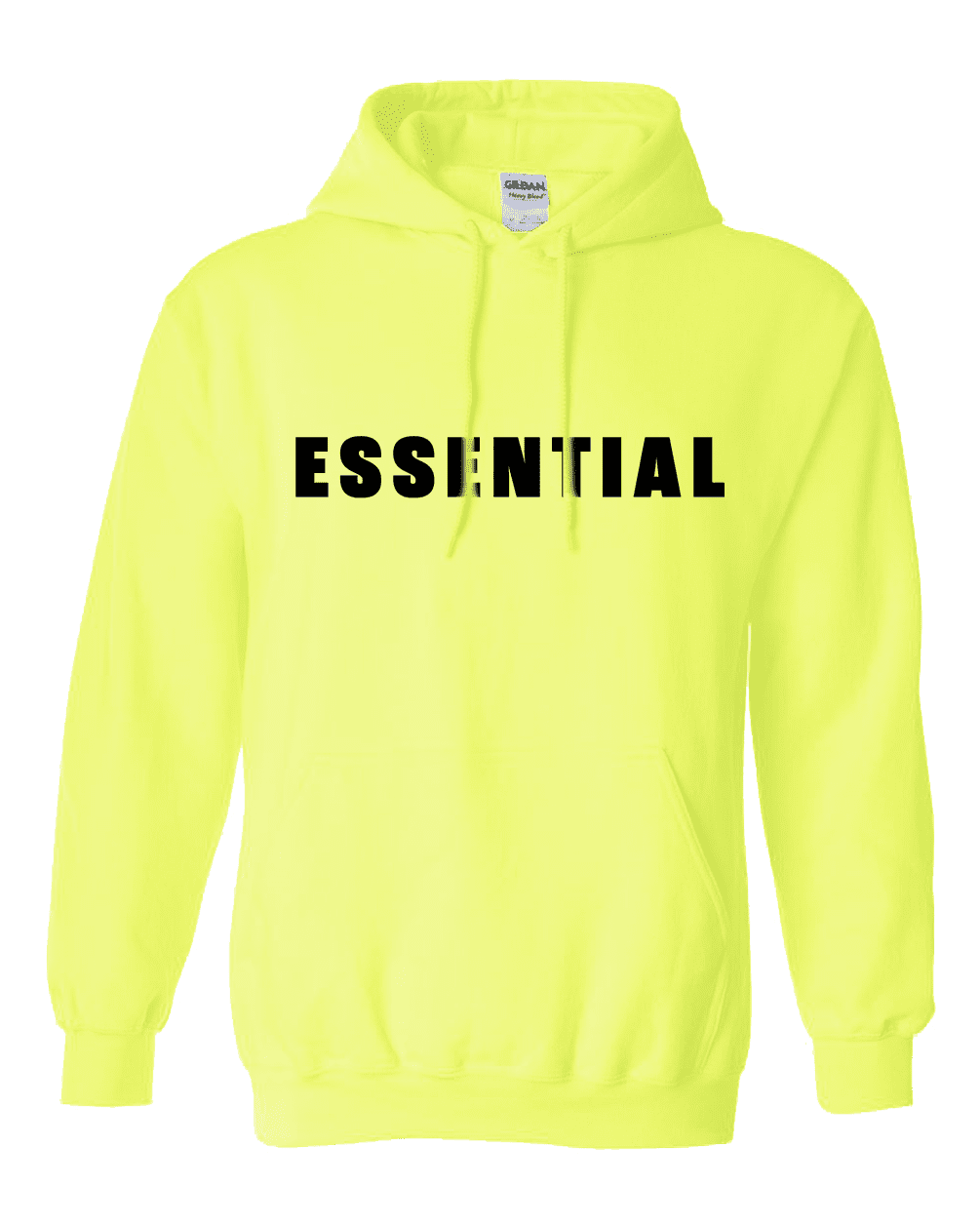 Funny Essential Employee Unisex Adult Hooded Sweatshirt-Safety Yellow ...