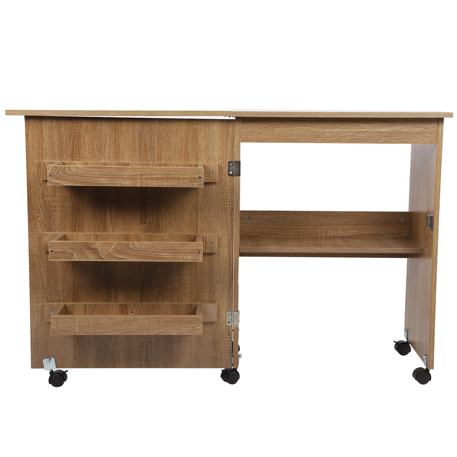 YLSHRF Wood Sewing Table,Sewing Table Folding Craft Cart Wood Desk with