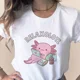 thumbnail image 2 of Camiseta divertida Axolotl para mujer, camiseta de manga corta Kawaii Relaxolotl, ropa para mujer, Tops informales Y2k con estampado de dibujos animados, 2 of 5