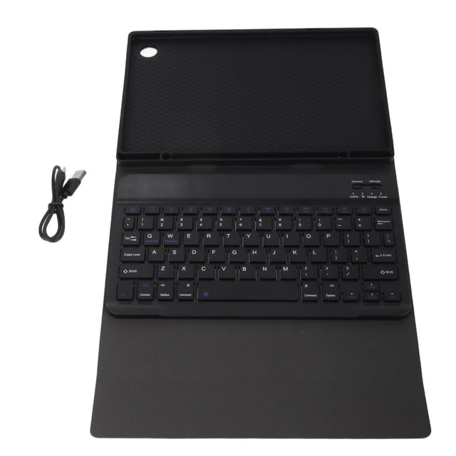 Funda con teclado magnético para tableta, con panel táctil desmontable de TPU y ranura para lápiz, color negro, para Tab A8 de 10,5 pulgadas, SM X200, X205 y X207, sin panel táctil.