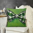thumbnail image 2 of YINGXI St.Patricks Day Pillow Covers Decorations Holiday Spring Decorative Pillow Case Decor for Sofa Couch (Green) AK027-18 22x22in, 2 of 5