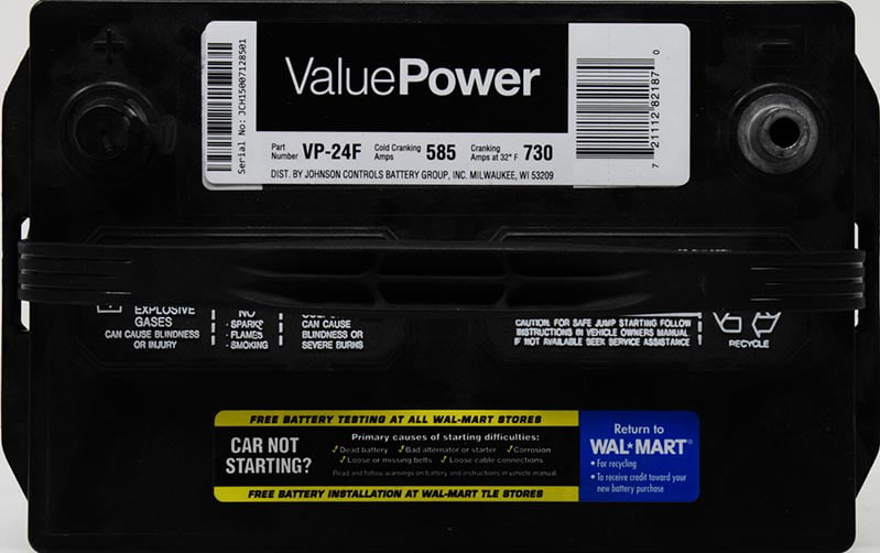 walmart car battery value power