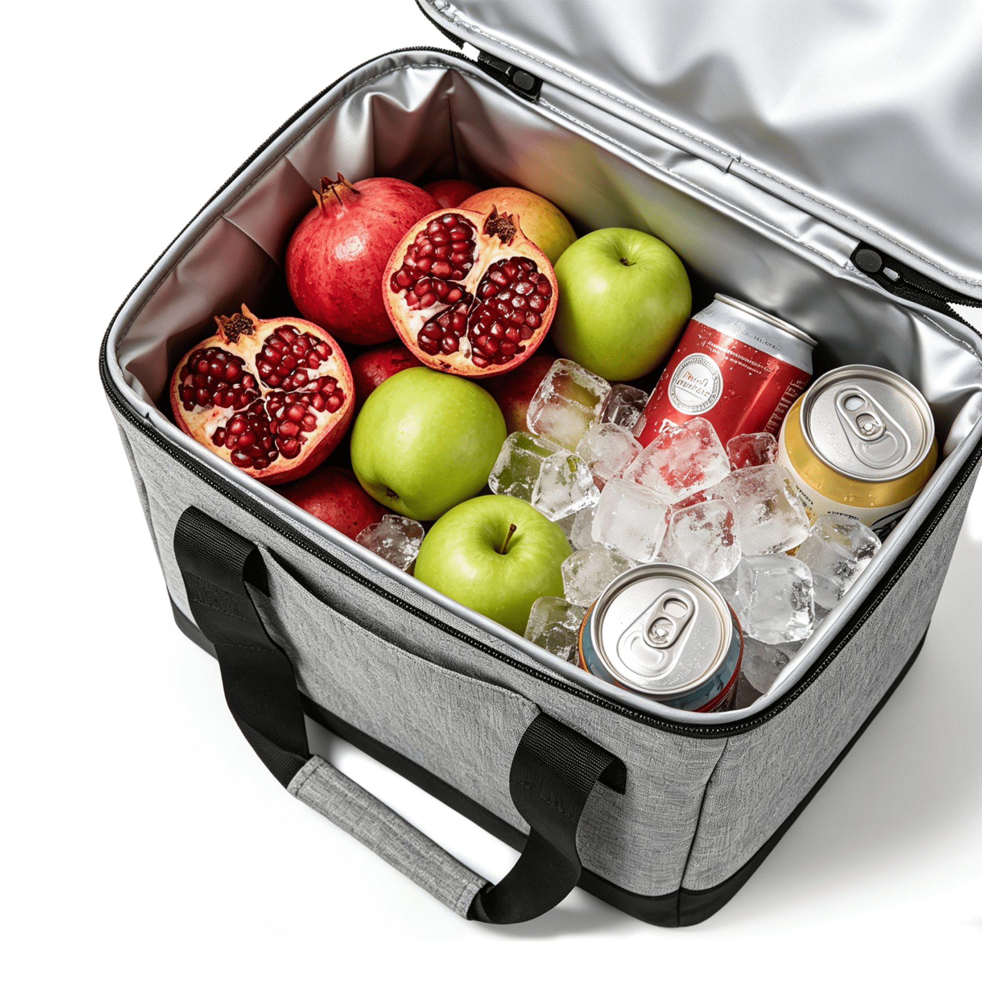 GARITIN Cooler Bag, Foldable Insulated Bag for Travel, Beach, Picnic, Road Trips, Holds Up to 18 Cans, Leakproof Soft Carry Cooler
