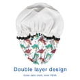 thumbnail image 4 of Shower Caps,White Cartoon Cute Dinosaurs Pattern Waterproof Shower Cap for Women 4 Pieces,Double Reusable Hair Cover for Shower PEVA Elastic Stretch Hem, 4 of 7