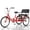 RED+BLACK, variant on Adult Tricycle 24 Inch Trike, 3 Wheel Bikes 7 Speed Trikes Wheel Bike for Women,Men,Seniors,Maximum Load 550lbs,with Rear Basket and Rear Seat