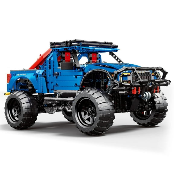 HI-REEKE Car Building Block Set F-150 off-Road Pickup Truck Kit Plastic Toy Gift for Kid Adult Blue